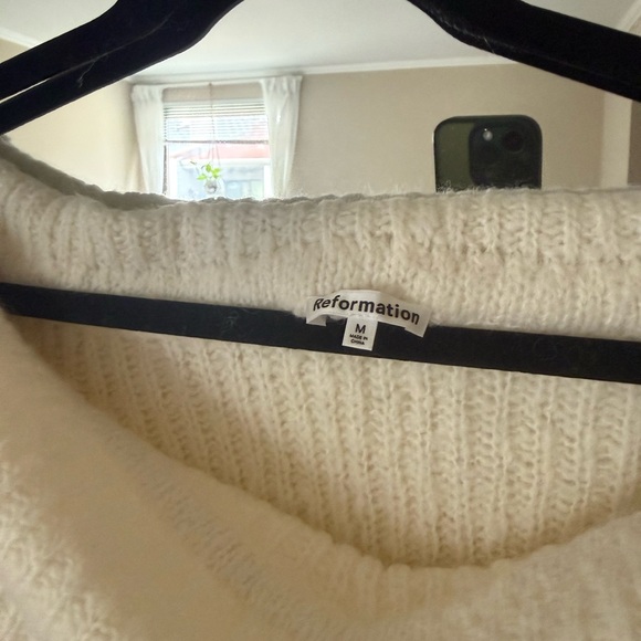 Reformation Oberon Sweater White - Size M - Picture 3 of 5